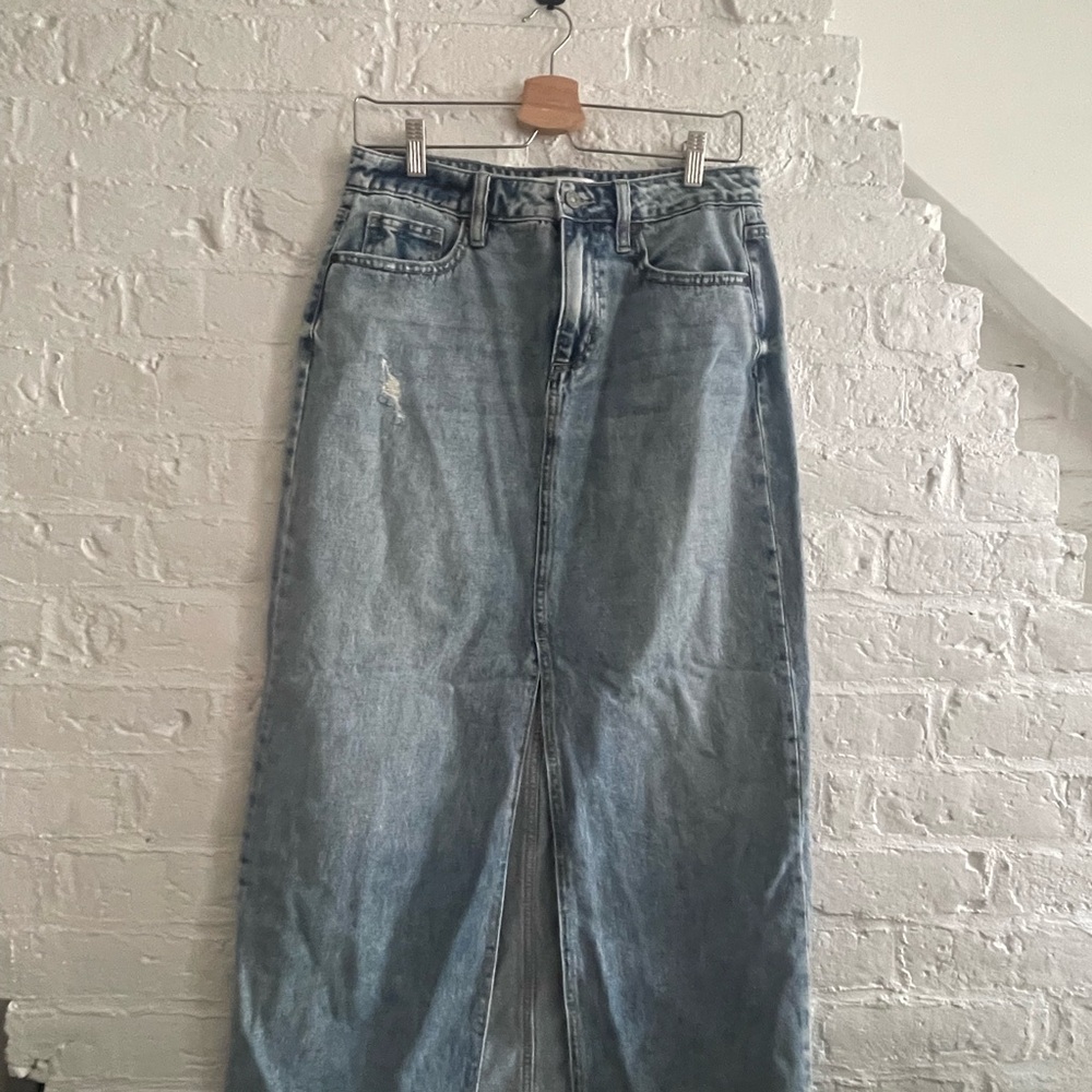 Denim Midi Skirt - Size M